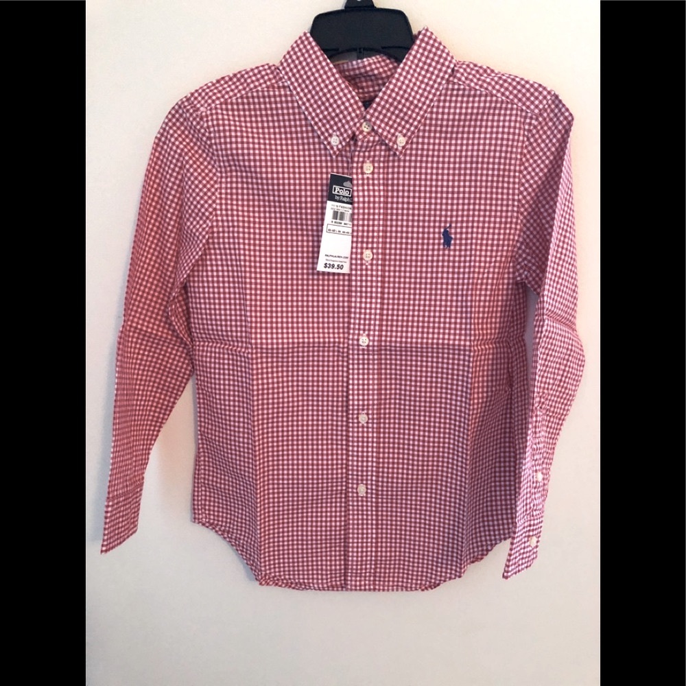 Ralph Lauren Red Gingham shirt NWT. Size 6